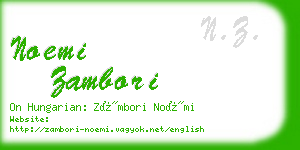 noemi zambori business card
